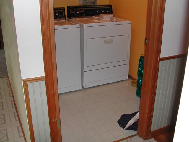 Laundry room before flooring